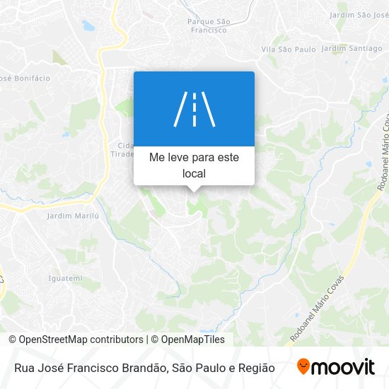 Rua José Francisco Brandão mapa