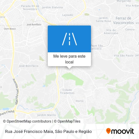 Rua José Francisco Maia mapa