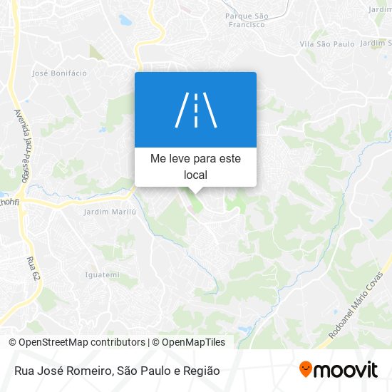 Rua José Romeiro mapa