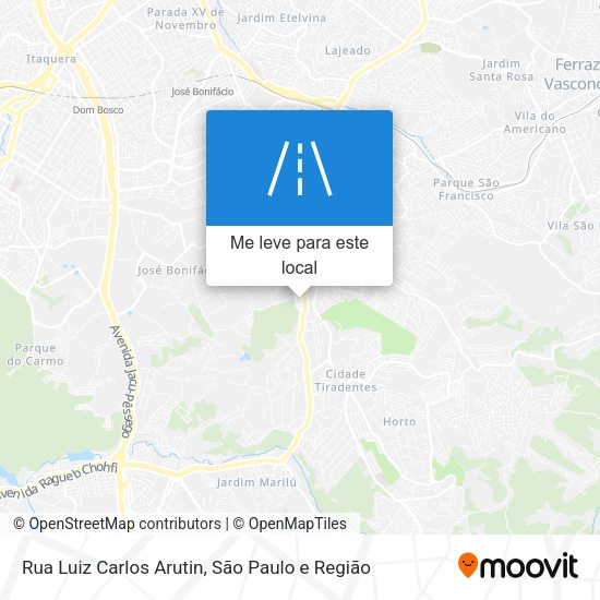 Rua Luiz Carlos Arutin mapa