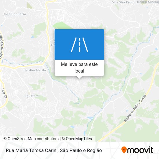 Rua Maria Teresa Carini mapa