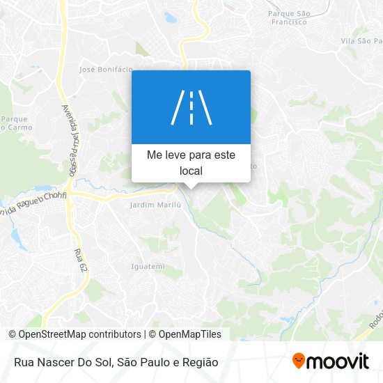 Rua Nascer Do Sol mapa