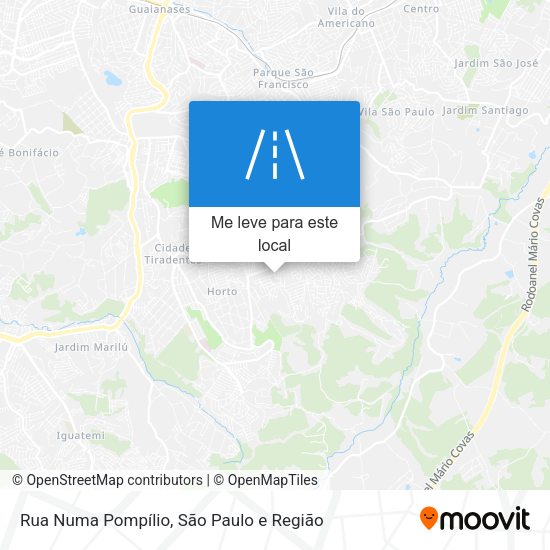 Rua Numa Pompílio mapa
