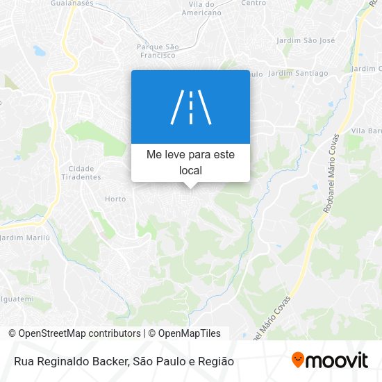 Rua Reginaldo Backer mapa