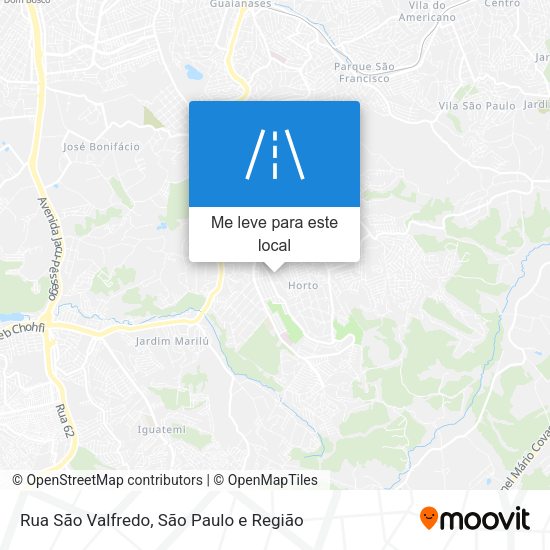 Rua São Valfredo mapa