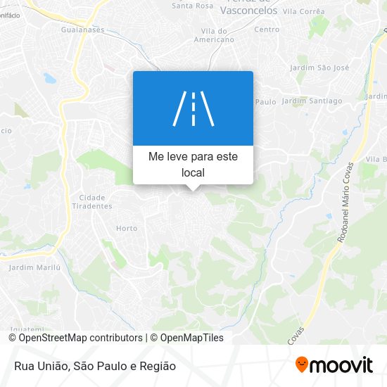 Rua União mapa