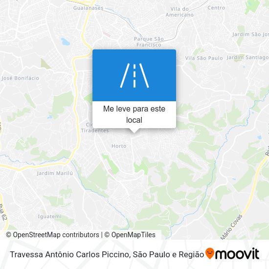 Travessa Antônio Carlos Piccino mapa