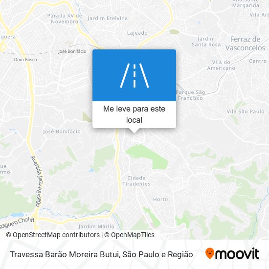 Travessa Barão Moreira Butui mapa