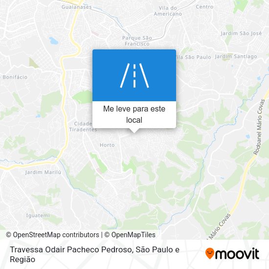 Travessa Odair Pacheco Pedroso mapa