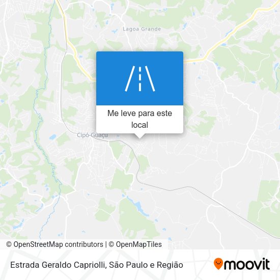 Estrada Geraldo Capriolli mapa