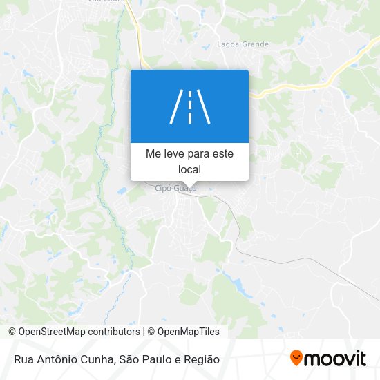 Rua Antônio Cunha mapa