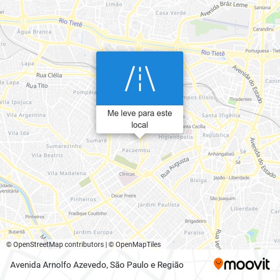 Avenida Arnolfo Azevedo mapa