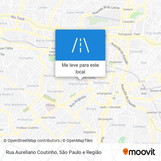 Rua Aureliano Coutinho mapa