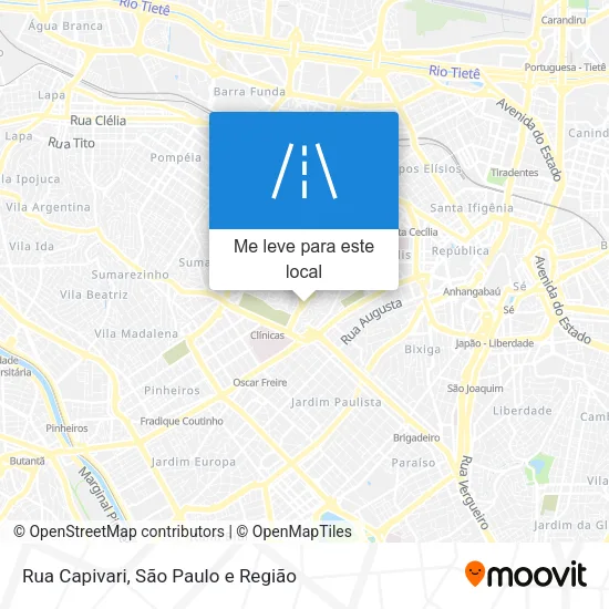 Rua Capivari mapa