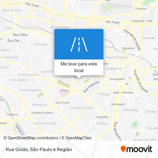 Rua Goiás mapa