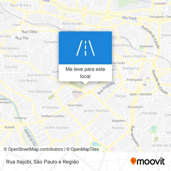 Rua Itajobi mapa