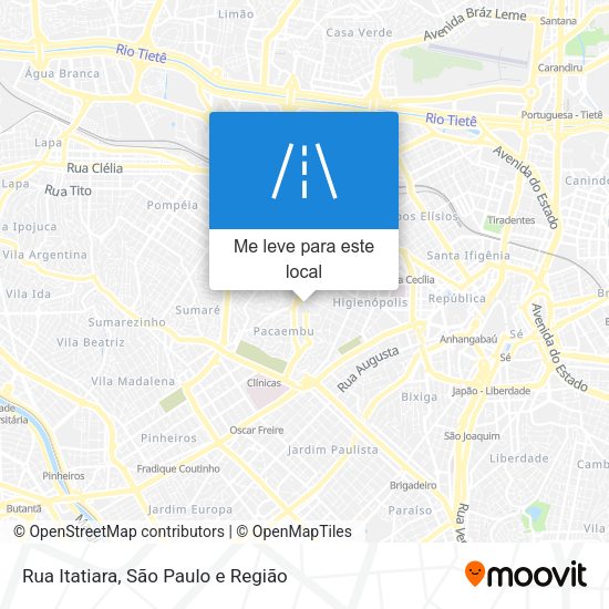 Rua Itatiara mapa
