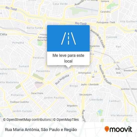 Rua Maria Antônia mapa