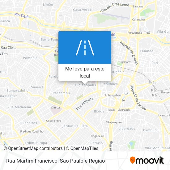 Rua Martim Francisco mapa