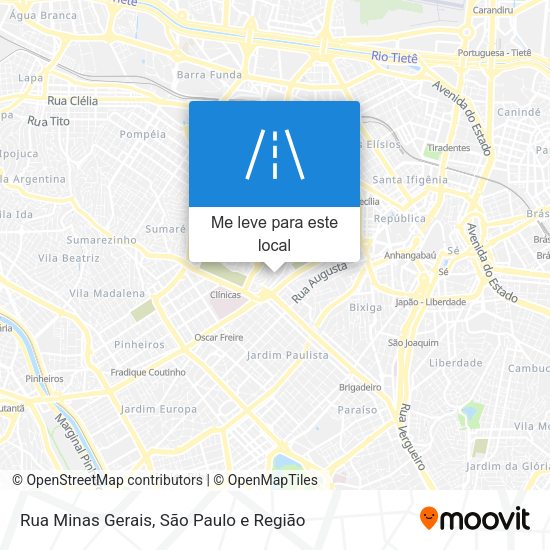 Rua Minas Gerais mapa