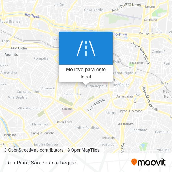 Rua Piauí mapa