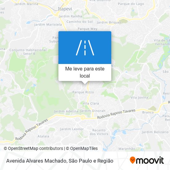 Avenida Alvares Machado mapa