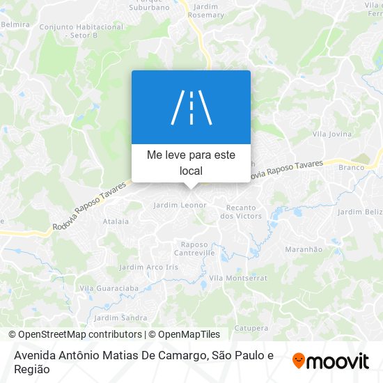 Avenida Antônio Matias De Camargo mapa