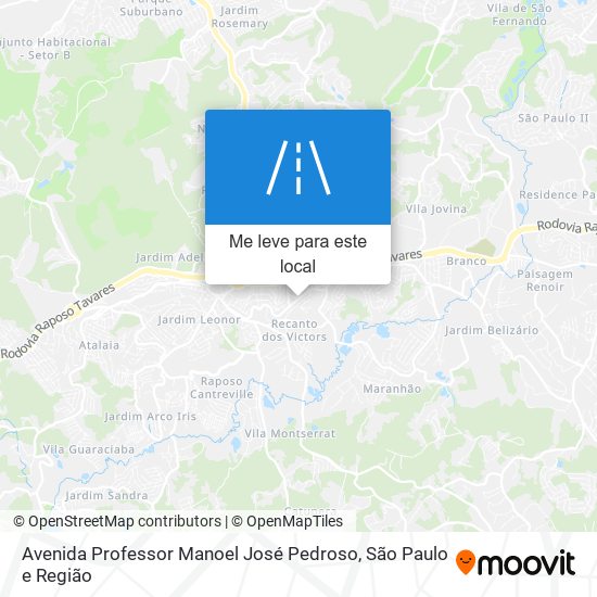 Avenida Professor Manoel José Pedroso mapa