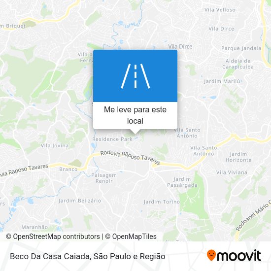 Beco Da Casa Caiada mapa