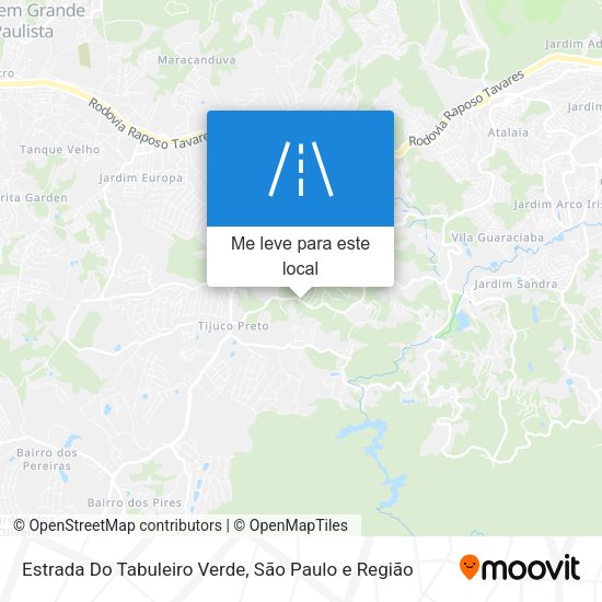 Estrada Do Tabuleiro Verde mapa