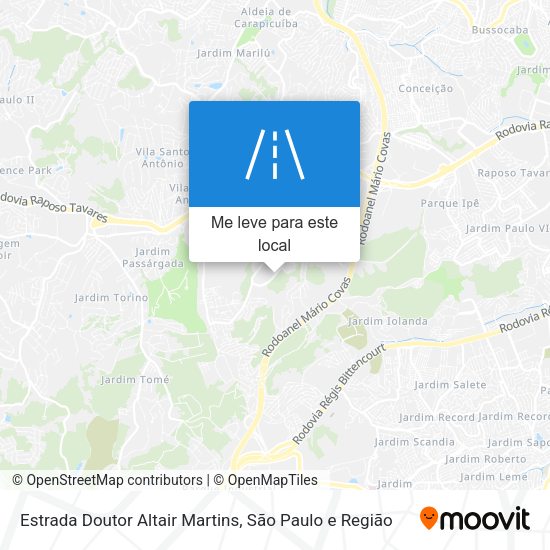 Estrada Doutor Altair Martins mapa