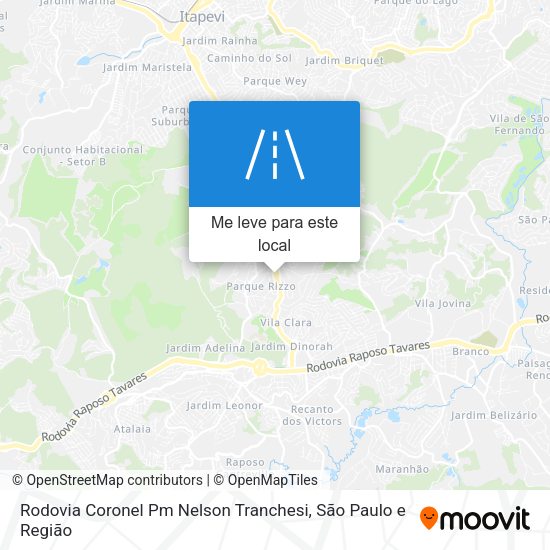Rodovia Coronel Pm Nelson Tranchesi mapa