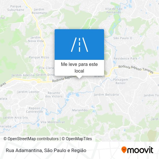 Rua Adamantina mapa