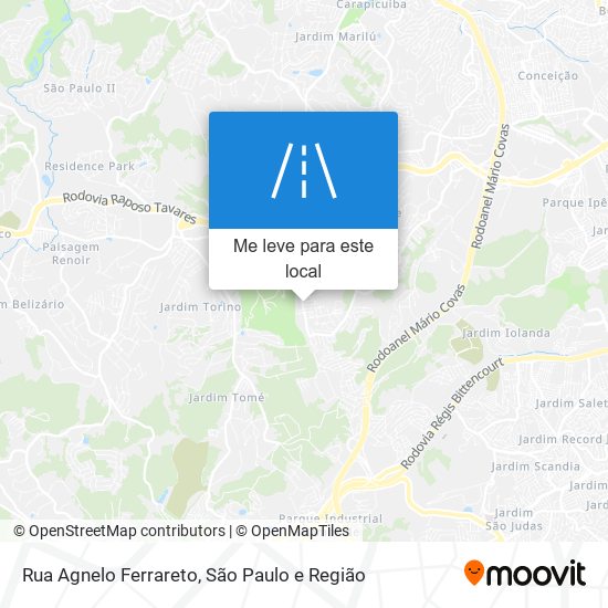 Rua Agnelo Ferrareto mapa