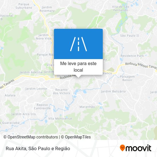 Rua Akita mapa