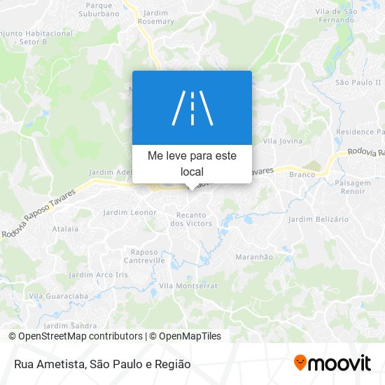 Rua Ametista mapa