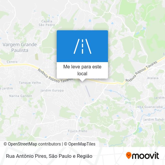 Rua Antônio Pires mapa