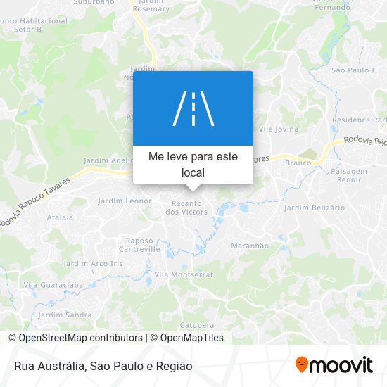 Rua Austrália mapa