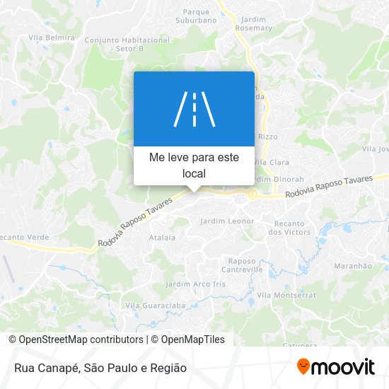 Rua Canapé mapa