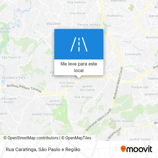 Rua Caratinga mapa