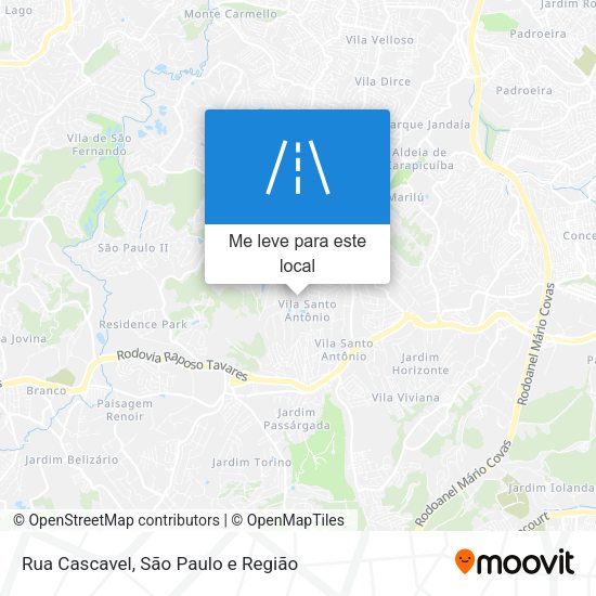Rua Cascavel mapa
