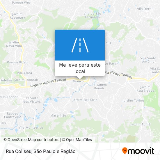 Rua Coliseu mapa