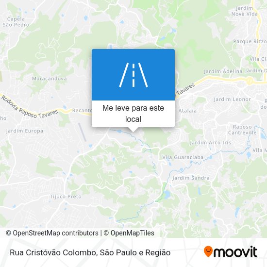 Rua Cristóvão Colombo mapa