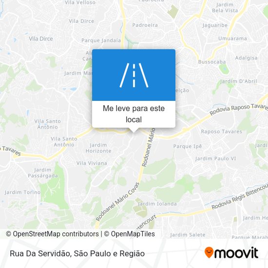 Rua Da Servidão mapa
