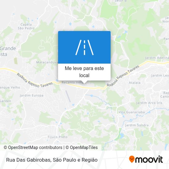 Rua Das Gabirobas mapa