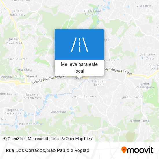 Rua Dos Cerrados mapa