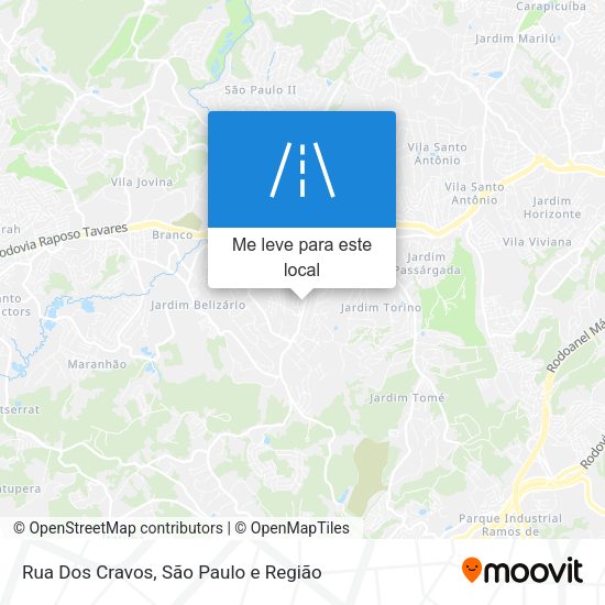 Rua Dos Cravos mapa