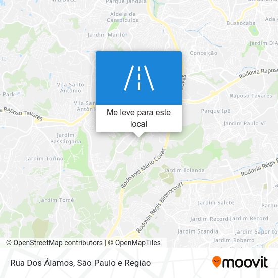 Rua Dos Álamos mapa