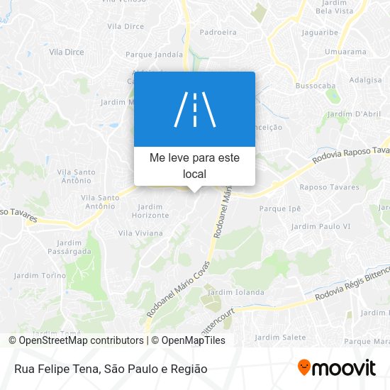 Rua Felipe Tena mapa