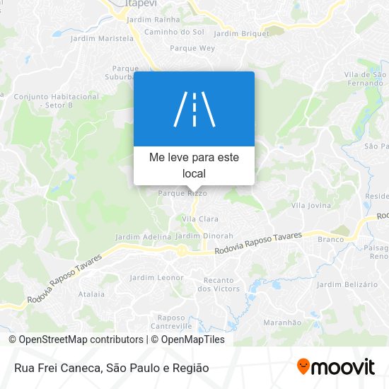 Rua Frei Caneca mapa
